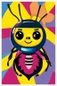 Placeholder: A cute bee as pop art character