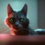 Placeholder: in Spaceship indoor cyber cat unreal 5, octane render,cinema4d, dynamic lighting, dramatic lighting, 4k, redshift render, highly detailed, hyper realistic, in space