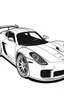 Placeholder: outline tracing of porsche carrera gt
