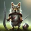 Placeholder: highly detailed and realistic squirrel, dressed as a medival soilder with sword and shield, guarding his nuts high detail, realism, vibrant colours, graffiti accents, complementary colours, splash art, perfect composition, beautiful detailed intricate insanely detailed octane render trending on artstation, 8 k artistic photography, photorealistic concept art, soft natural volumetric cinematic perfect light, chiaroscuro, award - winning photograph, masterpiece, oil on canvas, raphael, caravaggio