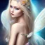 Placeholder: magnifique belle sexy fairy souriante avec de magnifiques ailes et des cheveux longs blonds,yeux bleus