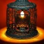 Placeholder: fireflies inside a wrought iron carved bell jar, luminescent glow, highly intricate, fireflies, ornate, highly detailed digital painting, sharp focus, warm tones, ultra realistic, swirling mist, photorealistic