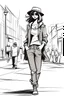 Placeholder: sketched character with street style