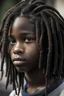 Placeholder: Dark skin teen with dreads