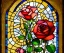 Placeholder: Stained glass Rose, global illumination cartoon