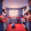 Placeholder: pixar style, realistic painting of a pretty housewife and a jar full with strawberry jam, kitchen in the background volumetric red and blue sky, flying environment and background, volumetric lighting, dramatic lighting, detailed digital painting, extreme dense and fine, anime, ornate, colour-washed colors, elegant, small minutiae, tiny features, particulars, centered, smooth, sharp focus, renderman gofur render, 8k, uhd, detailed eyes, realistic shaded volumetric lighting, caustics, backlight