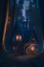 Placeholder: Medieval house in the forest at night, 8k Resolution, unearthly, dream-like, cinematic, smooth render, unreal engine 5, octane render, cinema 4d, HDR, dust effect, vivid colors