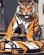 Placeholder: Combination of tiger and sports car