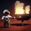 Placeholder: astronaut cooking marshmallows on barbecue from mars unreal engine 5, octan render