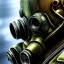Placeholder: Clear Focus, High resolution, power armor, fallout, atomic-bunker, gasmask, extremely detailed digital painting, extremely detailed face,