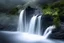 Placeholder: Cloudy dark sky, epic waterfall landscape, photograph, hyperrealism, 4k