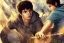 Placeholder: Percy Jackson fighting luke castellan ilustration