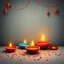 Placeholder: Diwali Celebration Decorations With Grunge Background.