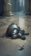 Placeholder: dead knight on the floor