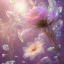 Placeholder: one big crystal subtle flower in a galactic ambiance with a beautiful fairy, transparent petals, delicate colors, in the foreground, full of details, smooth，soft light atmosphere, light effect，vaporwave colorful, concept art, smooth, extremely sharp detail, finely tuned detail, ultra high definition, 8 k, unreal engine 5, ultra sharp focus