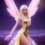 Placeholder: beautiful fairy very etheric, nice smiling, long blond hair, magic glamour pink make up, delicate colors, complete vision of very transparent golden and big wings, beautiful glamour transparent golden dress, ultra sharp focus, 8k, unreal engine 5, extremely sharp detail, light effect, soft light atmosphere, smooth, full of details, face in front, complete vision of face and hair and of the body