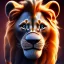 Placeholder: generate a 3d lion king with the crown in his head