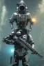 Placeholder: diver like a cyborg,with the gun,hi quality detail,hi quality textures,cinematic,realistic,aggressive