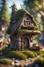 Placeholder: twig troll and his twig pile house ,bokeh like f/0.8, tilt-shift lens 8k, high detail, smooth render, down-light, unreal engine, prize winning