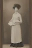 Placeholder: Portrait lady, full body shot, full-color medium shot, style of William Biddle