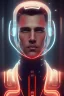 Placeholder: cyberpunk, head, men, portrai, tron