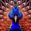 Placeholder: peacock face,surreal, Unreal Engine 5, lens macro,sharp focus, realistic, hyper detailed, studio lighting, neon light ambient