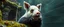 Placeholder: the high speed magical face of a fluffy panda horse pig star with charm and head set in web from mossy tower, master oil painting by Rembrandt and Escher, in his moss covered space ship , brightened edges to give a sense of depth, motion blur