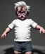 Placeholder: Pedro almodovar toddler, full body, white hair, diagonal shirt, dramatic lighting, hyper realistic