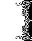 Placeholder: black bold filigree corner elements, western, black on white vector