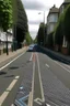 Placeholder: a cycle lane on a one way street