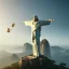 Placeholder: Christ the Redeemer, spring, flying birds, unreal engine 5, cinematic lighting, realistic, hyper detailed, 8k, octane render, cinema 4d