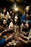 Placeholder: Jesus, Elvis, Jordan and some friends smoking and playing cards, davinci. Surreal. Agony face, smile, pain scream. Fish eye lense camera. Perfect composition.