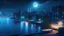 Placeholder: photo realistic and beautiful chill-out urban summer city night scene