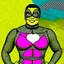 Placeholder: superhero in comic book style