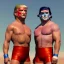 Placeholder: Realistic image of Donald trump wrestler, Mexican wrestling style, Mexican eyes wrestling mask, red and blue breeches, glow us flag dress, suspenders, retro style, 80s, vibrant color, highly detailed, sky background, concept art, unreal engine 5, god rays, ray tracing, RTX, lumen lighting, ultra detail, volumetric lighting, 3d, finely drawn, high definition, high resolution.