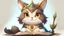 Placeholder: Yuumi's Cat from League of legends with a crown on the head with her Book