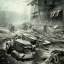 Placeholder: gambarkan seseorang melihat hancurnya akibat perang dunia 2