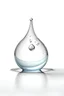 Placeholder: drop of water, white background, photorealistic