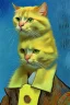 Placeholder: Portrait of a cat by Van Gogh