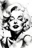 Placeholder: Watercolor black and white Marilyn Monroe