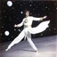 Placeholder: Patrick Dupond as a celestial dancer in space, vintage 1970's photo