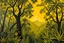 Placeholder: A dark yellow olive jungle painted by Henry-Robert Brésil