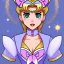 Placeholder: sailor moon con pelo largoi rubio, con traje blanco