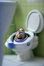 Placeholder: Buzz lightyear from Toy Story pooping on a toilet