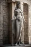 Placeholder: full body stone statue of Virgo Empress Kadosh Iesus Yeshiva Dictator of the Known Universe Queen of Heaven Ishtar Venus Ekadeshi Hathor Asherah Athena Ostara Qudshu Qetesh Britannia Columbia Goddess of many names in Hindu Egyptian Aztec Mayan Native American Japanese Yakut Ancient Greek style, statue, marble granite texture, pale white dull colours, photo-realistic, 50mm lens, f/2.8, natural soft lighting