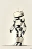 Placeholder: minimal manga drawing of a robot