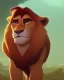 Placeholder: Lion King Chachi male lion with wide green eyes