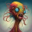 Placeholder: Treacle flea worm fuzzy, surreal horror art, by Salvador Dali, by Tomasz Setowski, by Alex Pardee, stylish, vivid colors, asymmetric, expansive, surreal