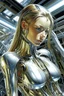 Placeholder: A digital photo by Hajime Sorayama of a beautiful cyborg girl inside a futuristic matrix.