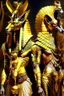 Placeholder: Egyptian gods, full of splendor and wearing golden clothing